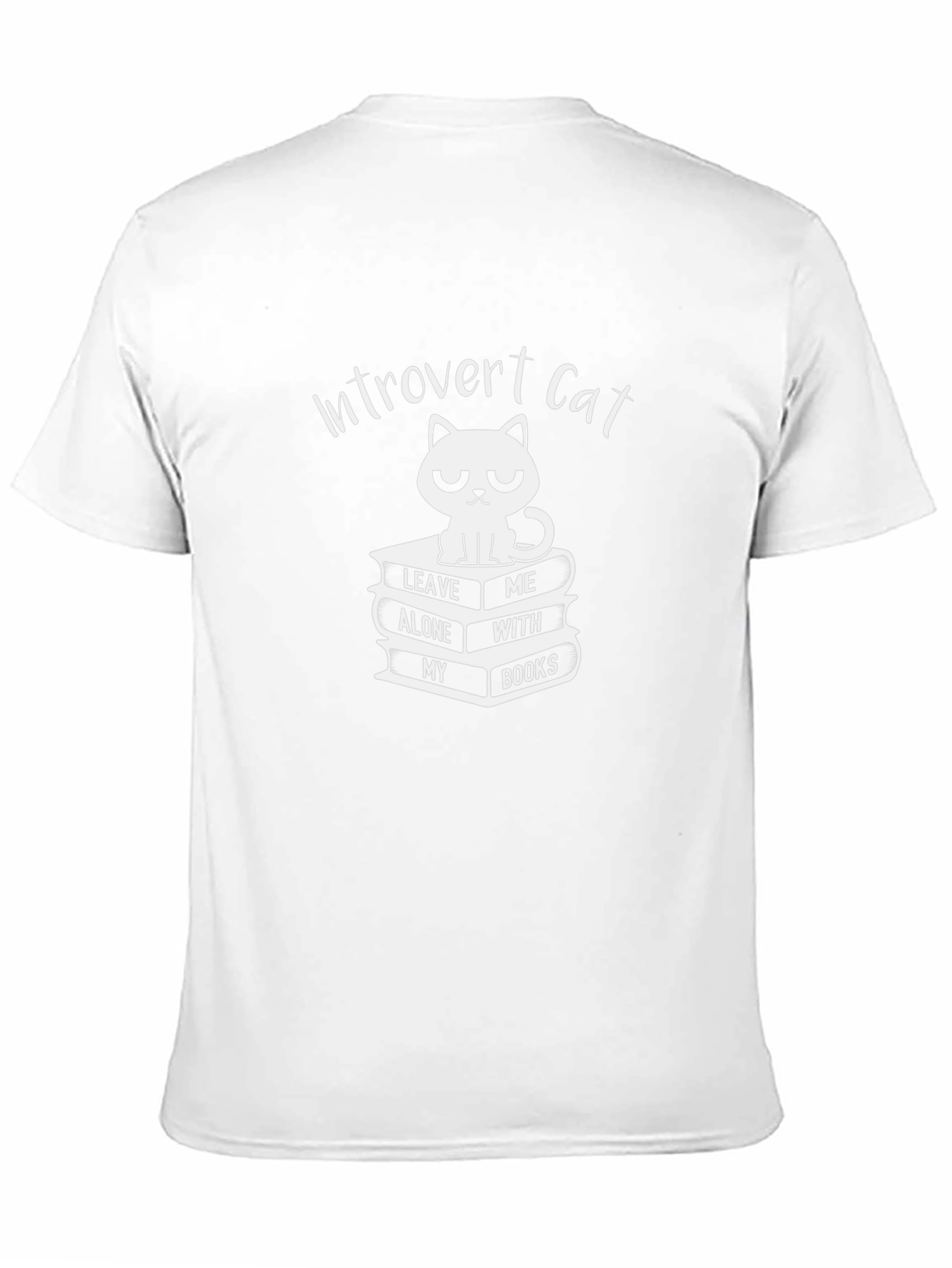 Introvert Cat T-Shirt: Leave Me Alone With My Books