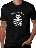Introvert Cat T-Shirt: Leave Me Alone With My Books