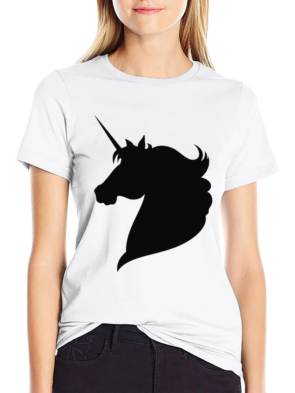 Unicorn Silhouette Black T-Shirt