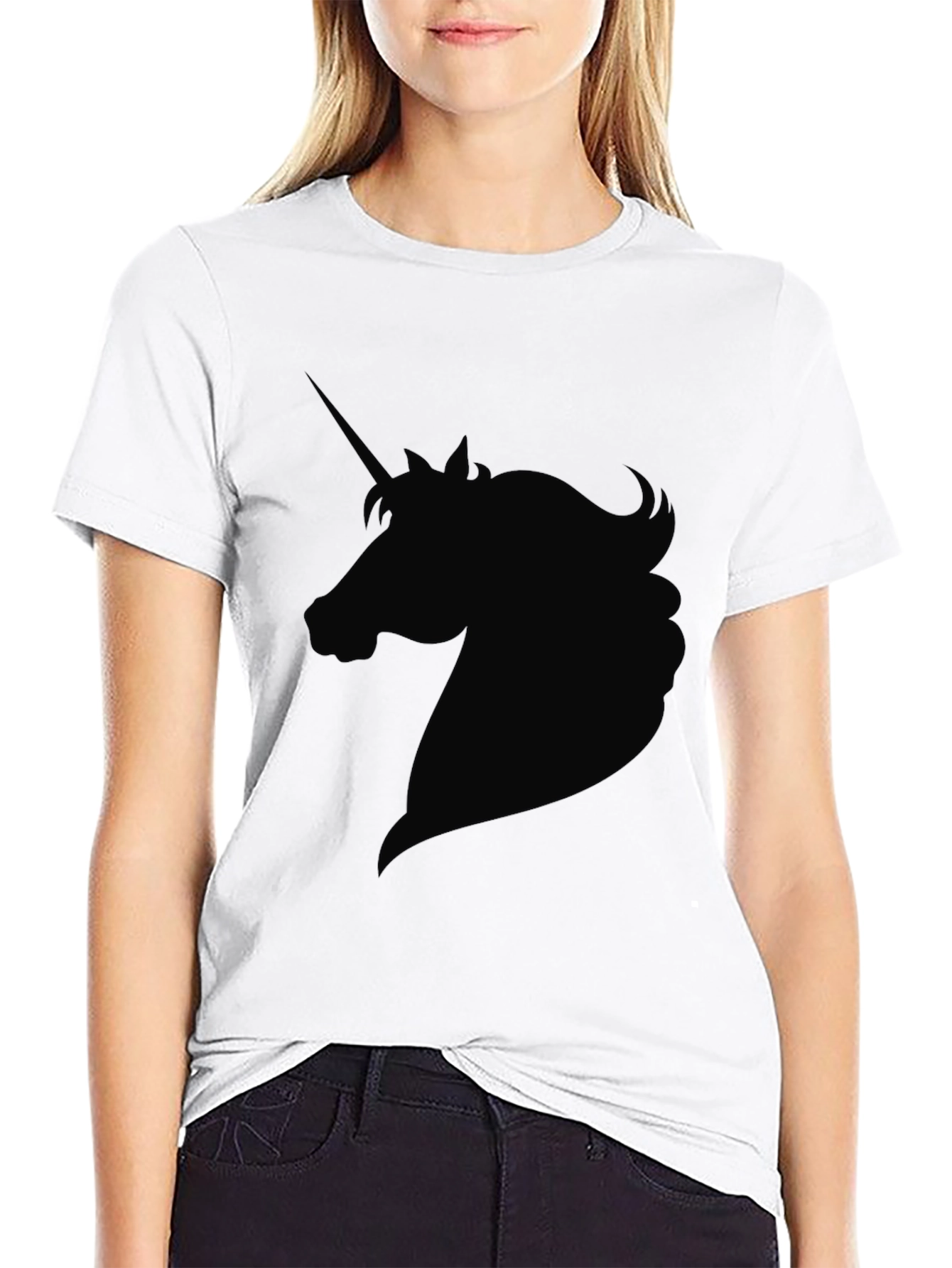 Unicorn Silhouette Black T-Shirt