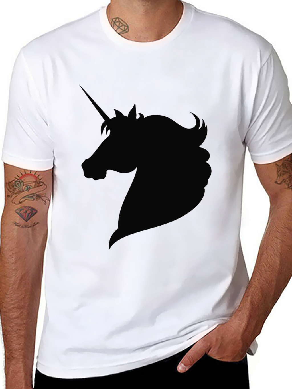 Unicorn Silhouette Black T-Shirt