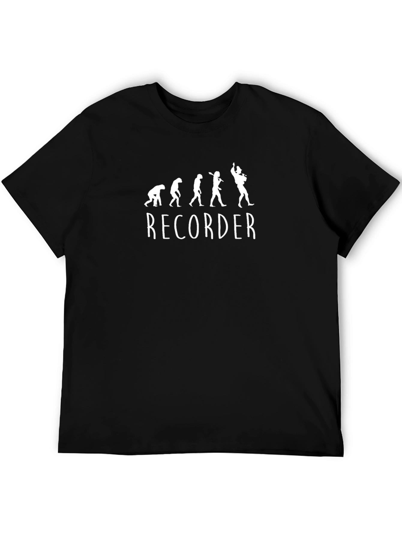 Evolution of Recorder Player T-Shirt - Music Humor Tee