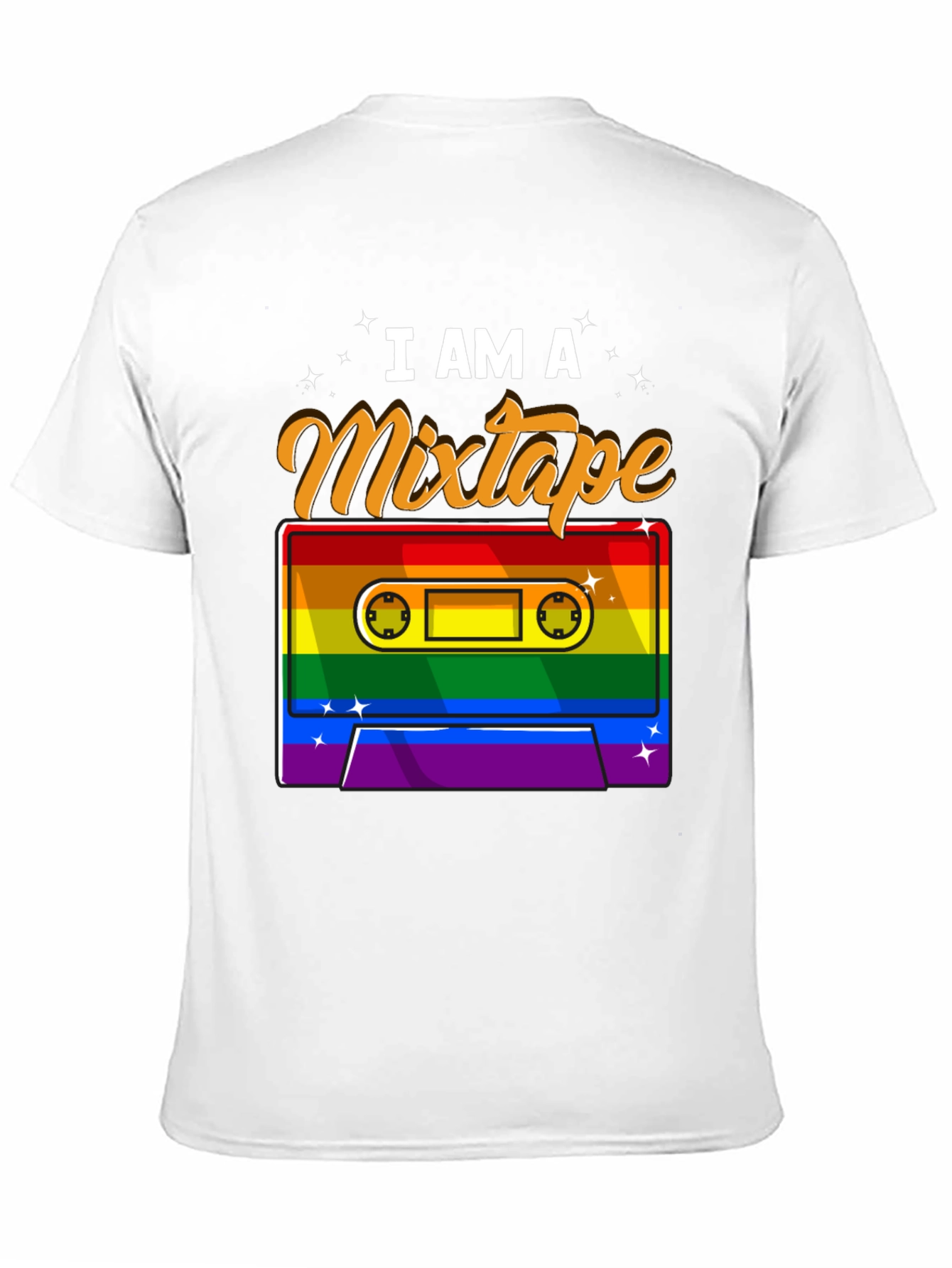 I Am A Mixtape Rainbow Cassette Graphic T-Shirt