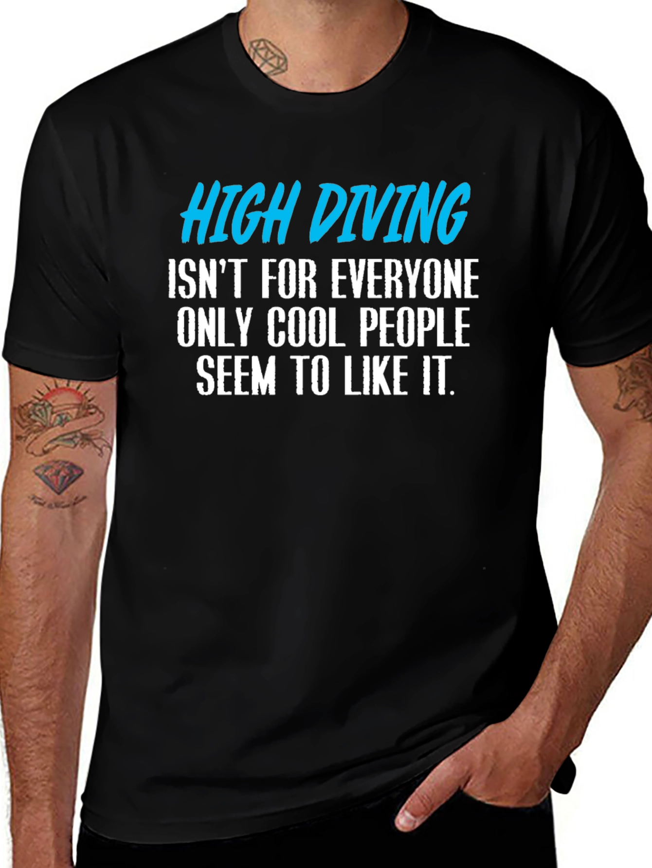 High Diving Funny Graphic T-Shirt