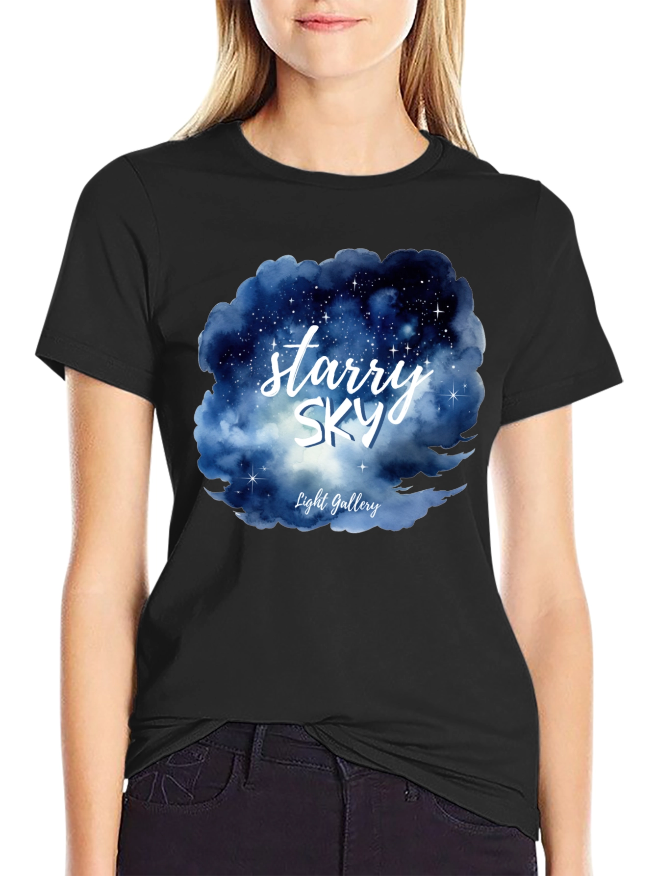 Starry Sky Graphic Tee - Light Gallery Design