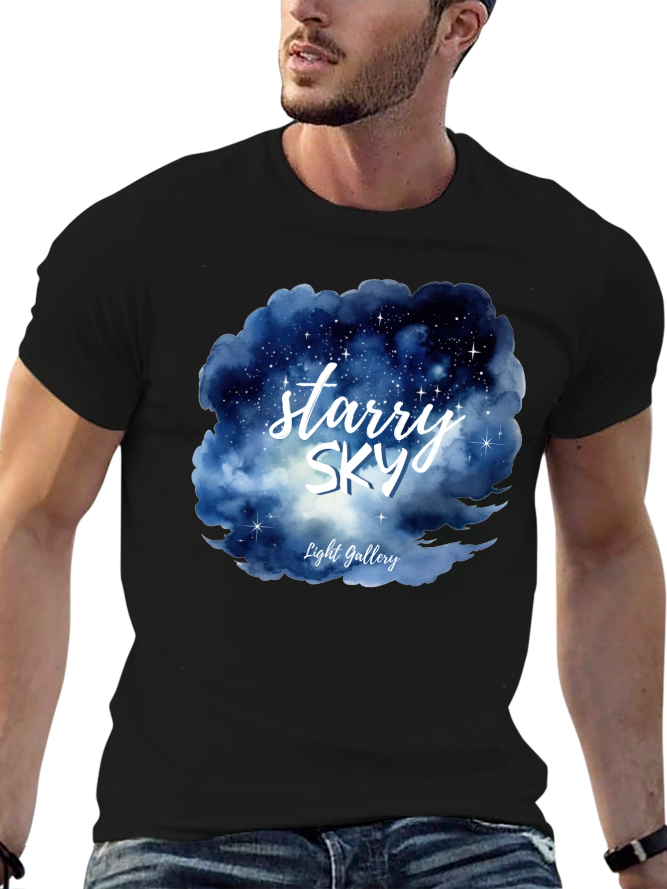 Starry Sky Graphic Tee - Light Gallery Design