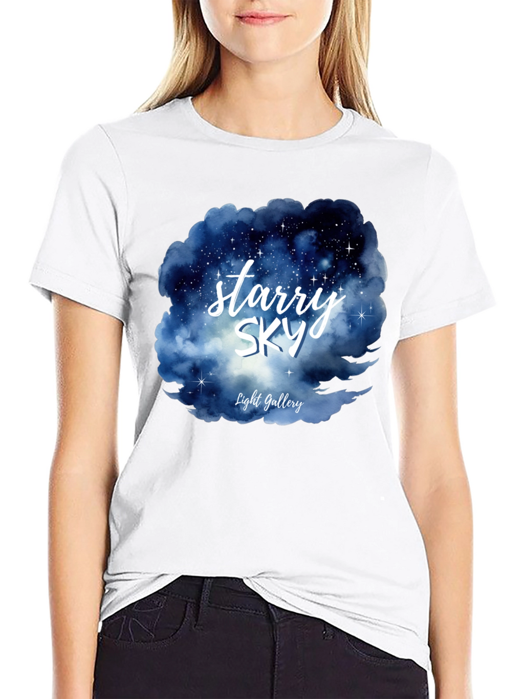 Starry Sky Graphic Tee - Light Gallery Design