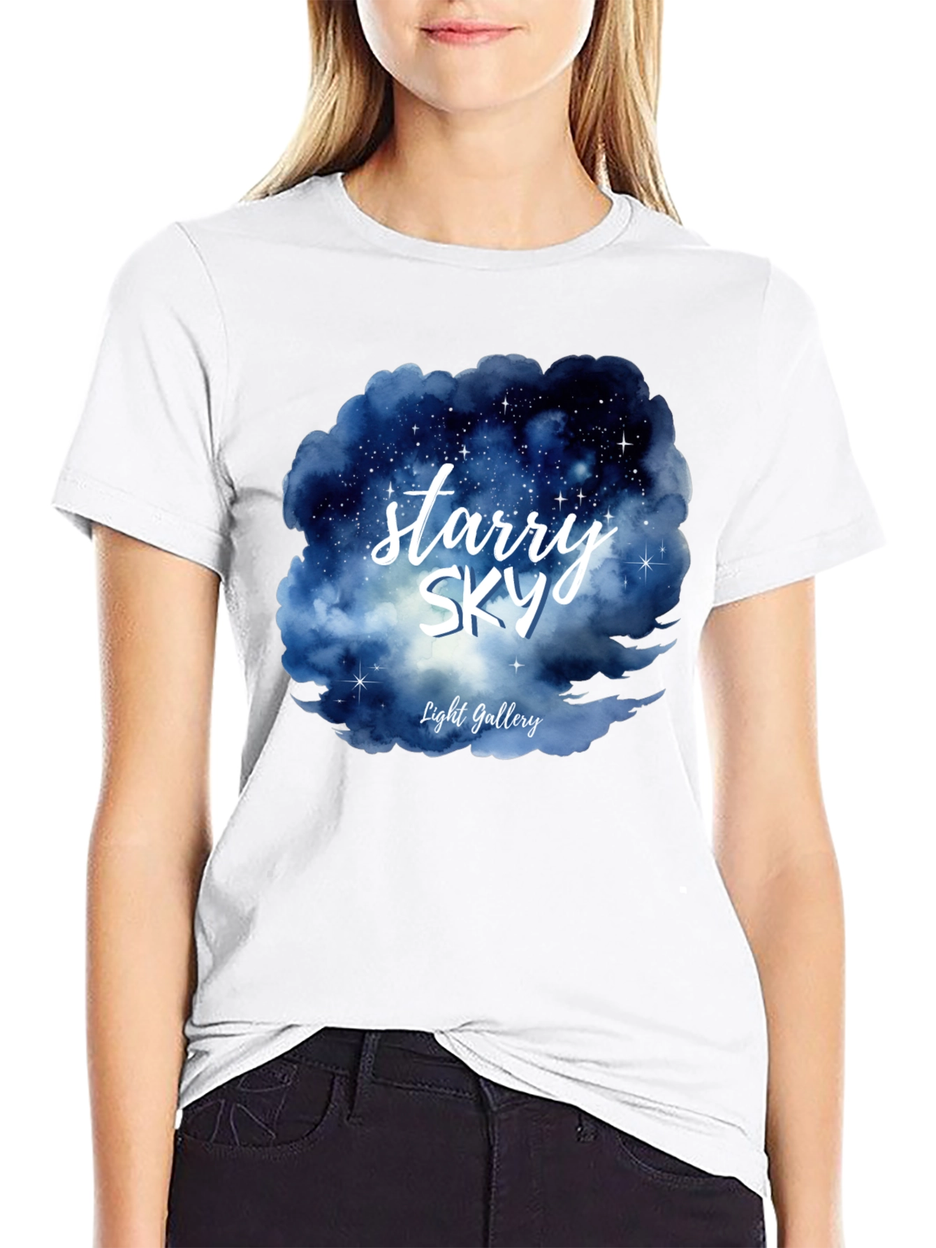Starry Sky Graphic Tee - Light Gallery Design
