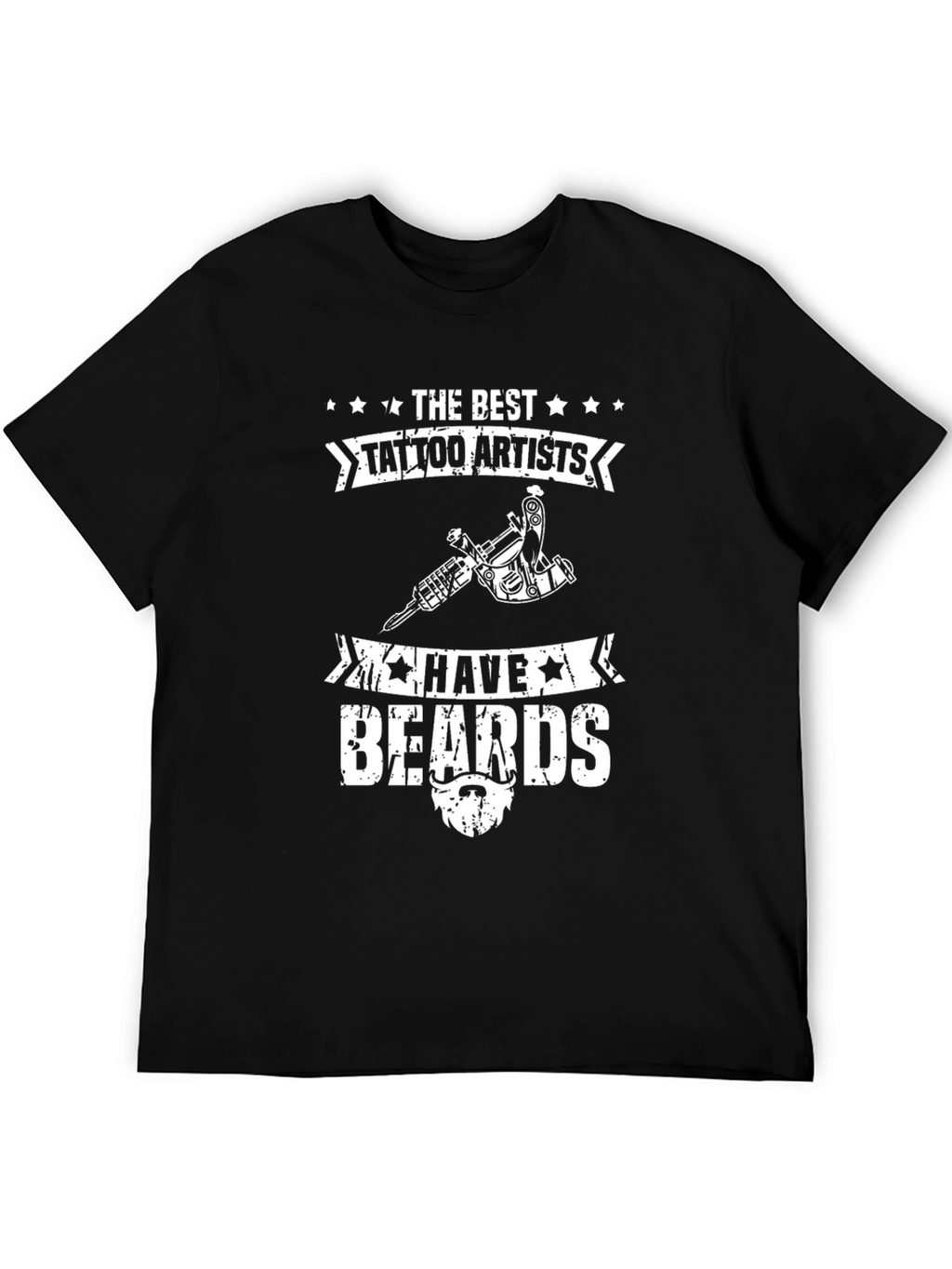 Tattoo Artist Beard Black Graphic Tee