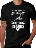 Tattoo Artist Beard Black Graphic Tee