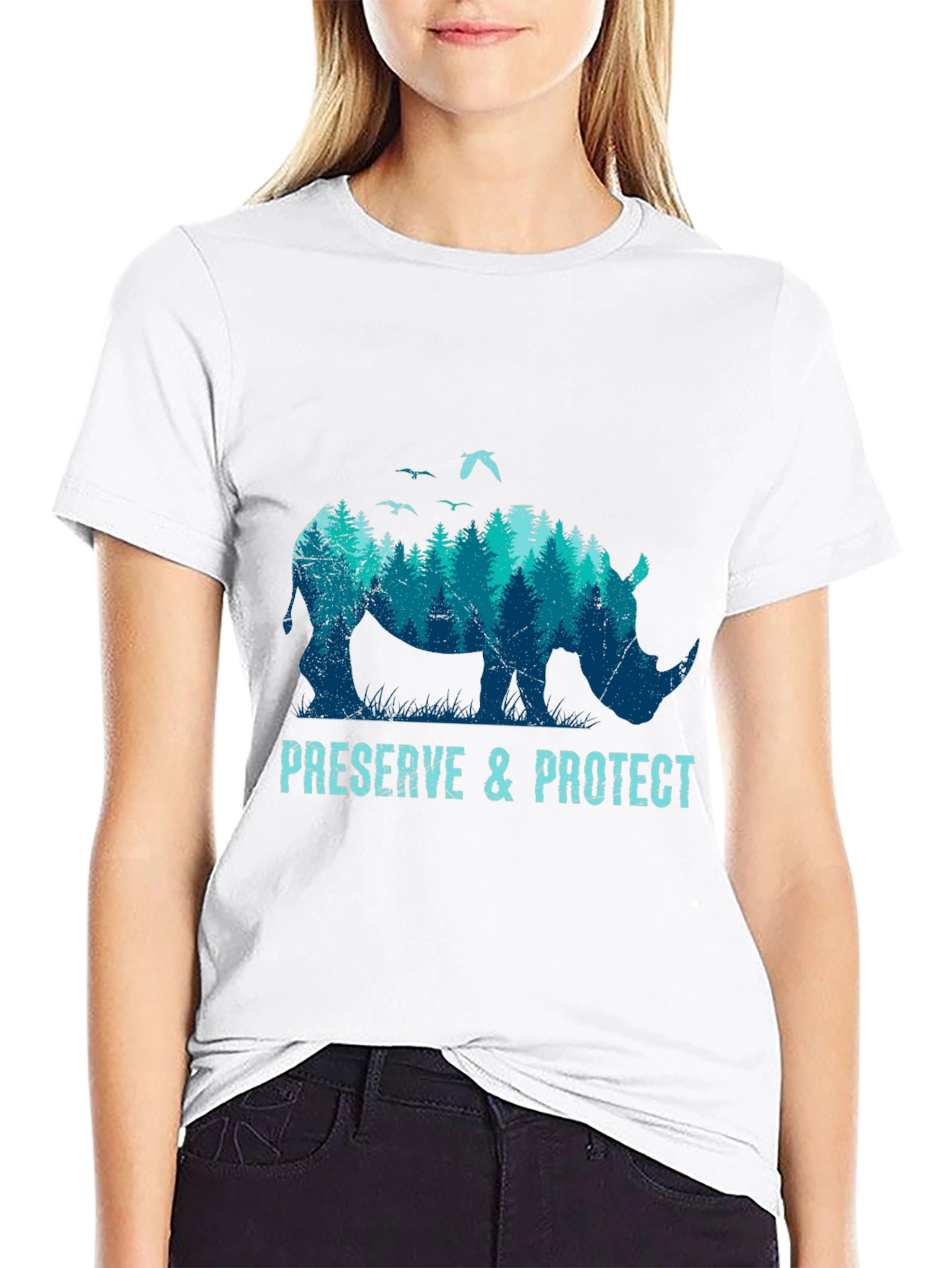 Preserve & Protect Rhino Graphic T-Shirt