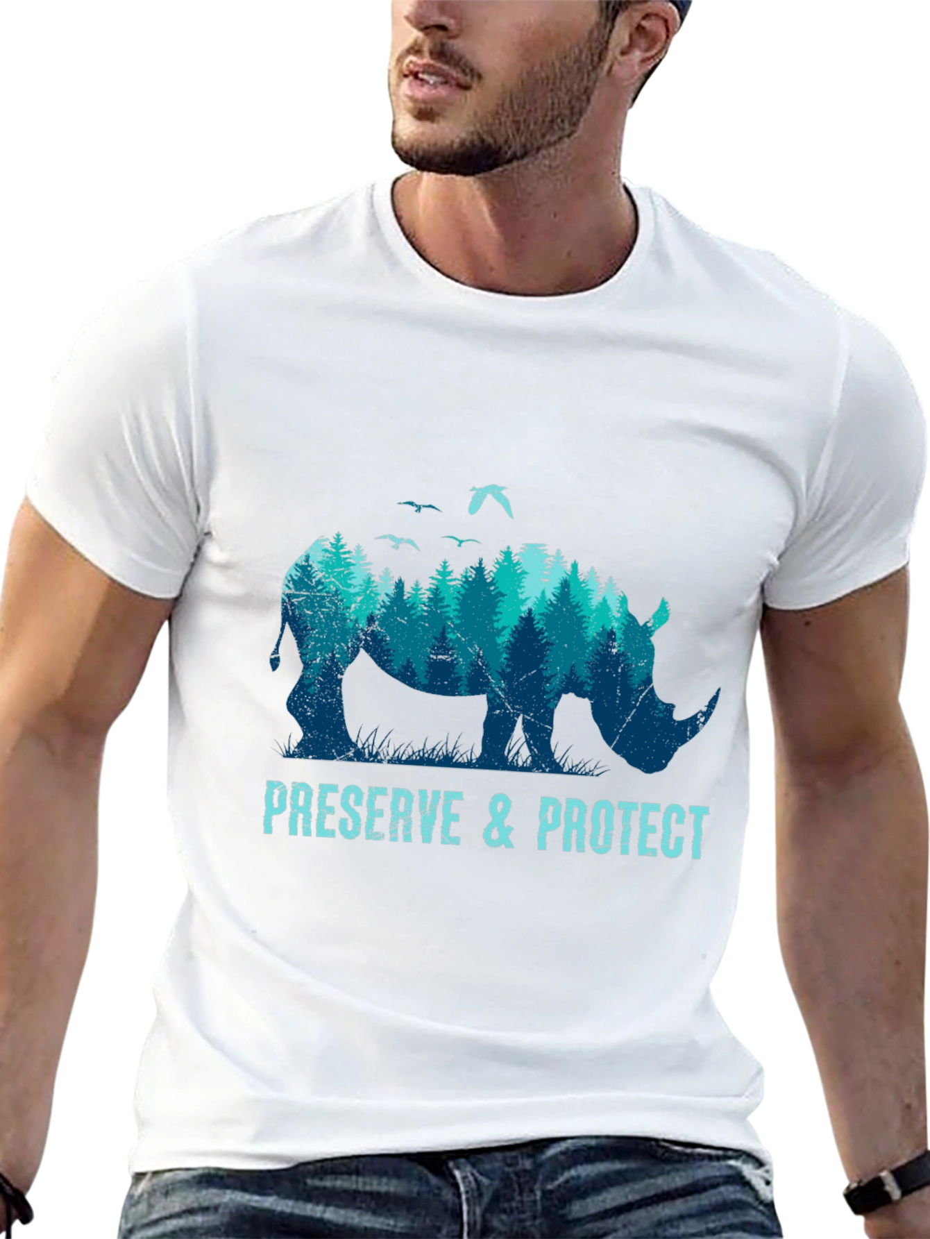 Preserve & Protect Rhino Graphic T-Shirt