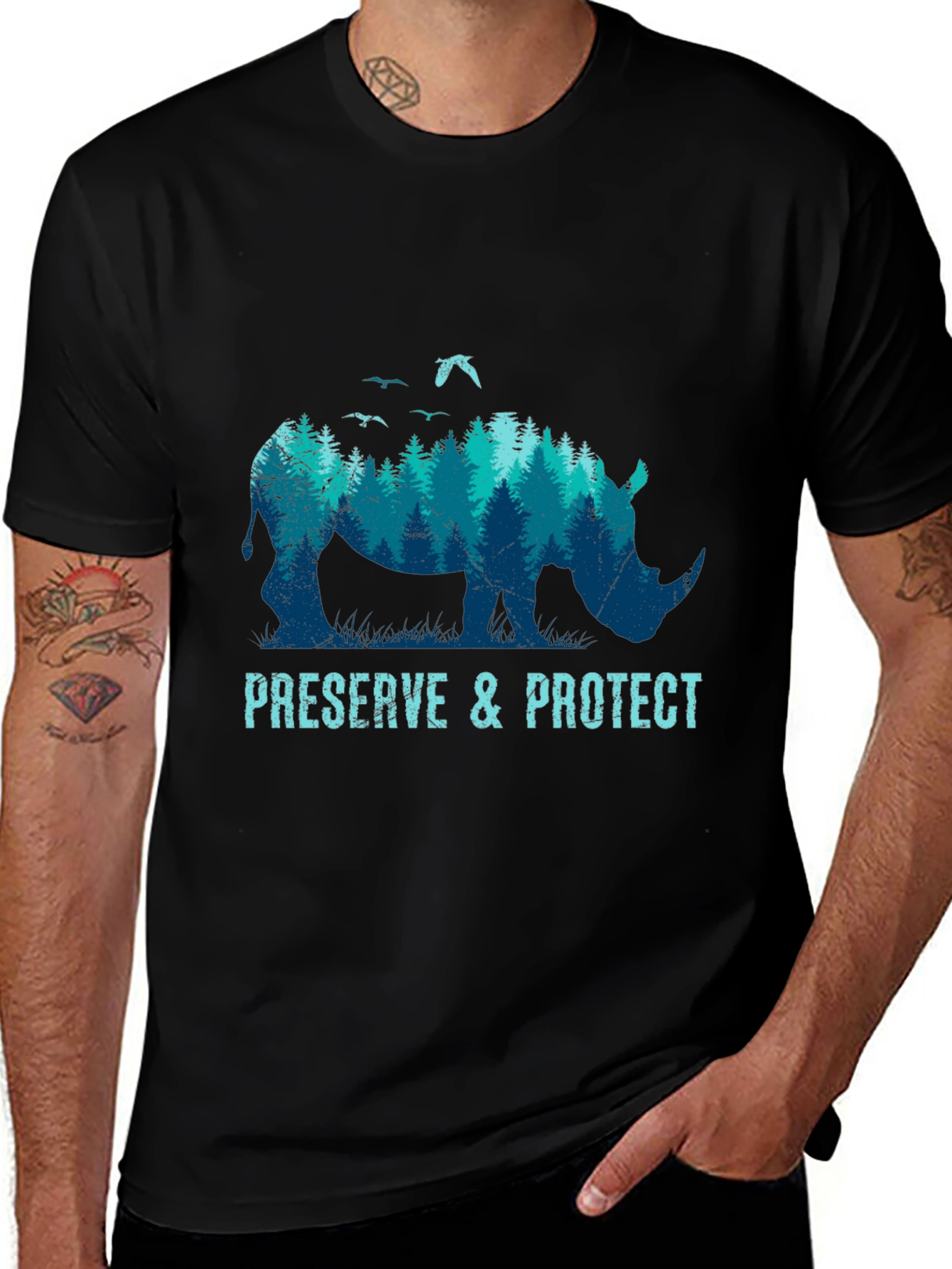 Preserve & Protect Rhino Graphic T-Shirt