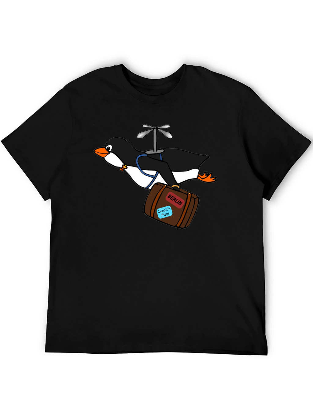 Whimsical Penguin Travel T-Shirt
