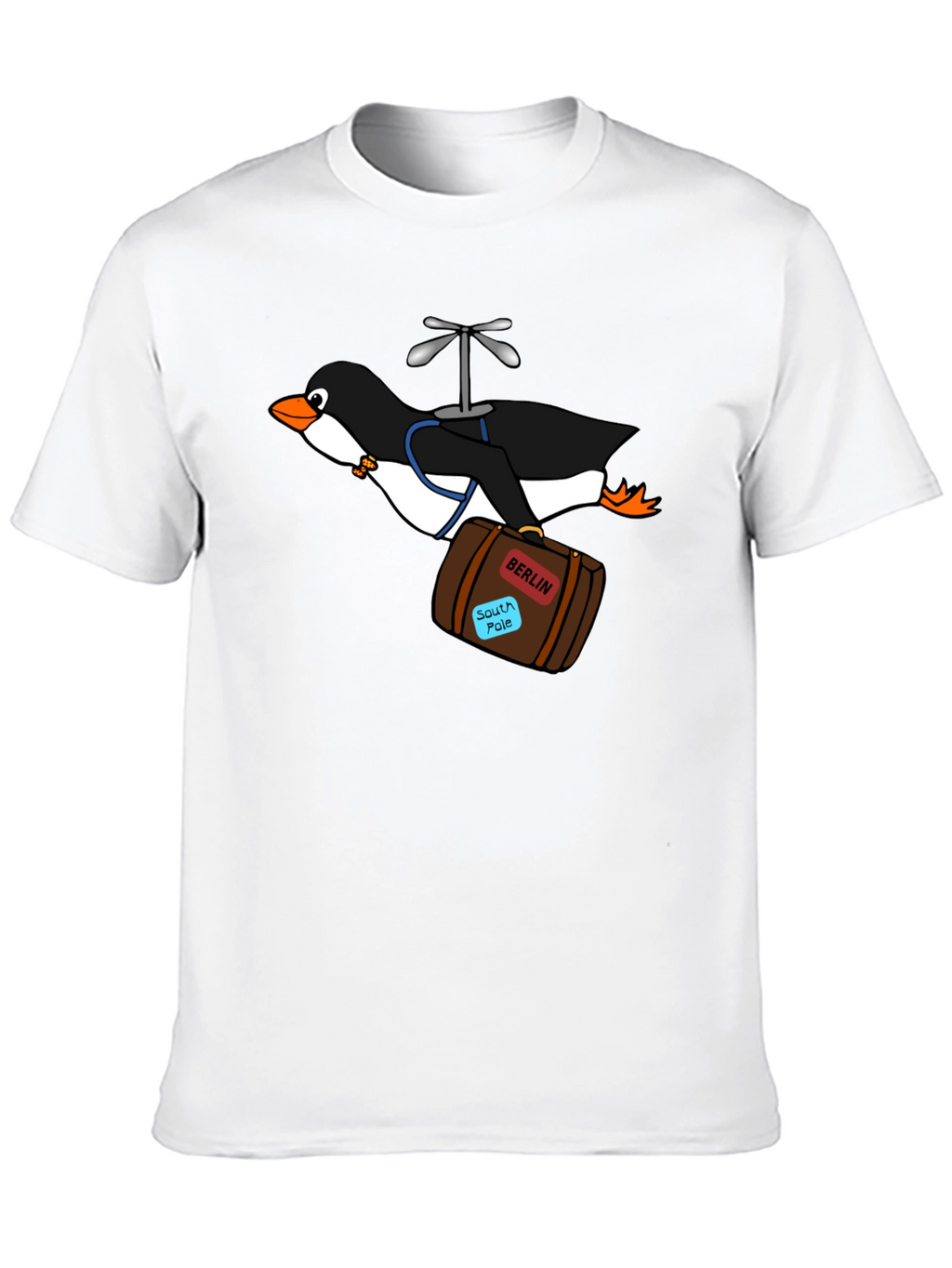 Whimsical Penguin Travel T-Shirt