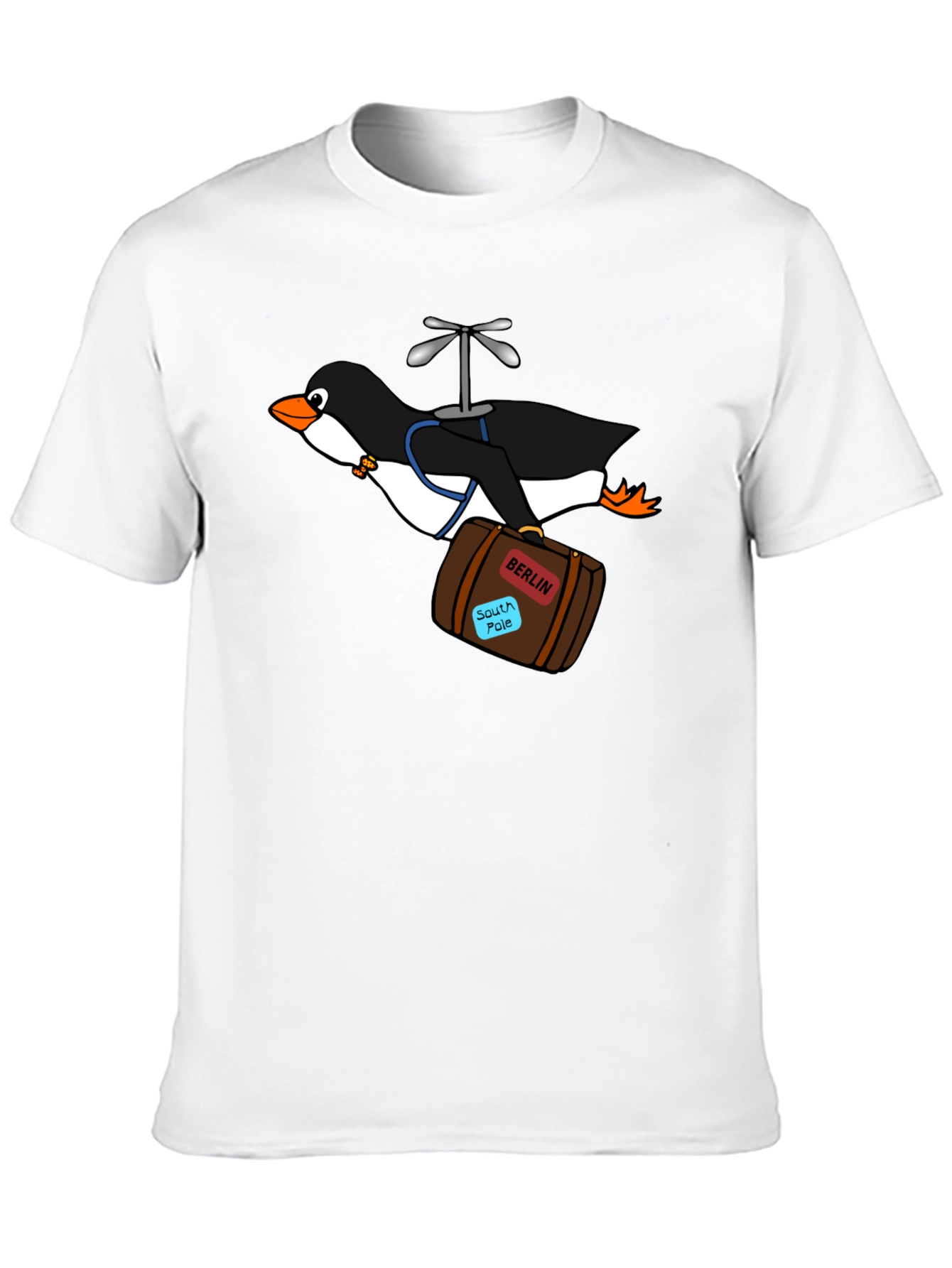 Whimsical Penguin Travel T-Shirt