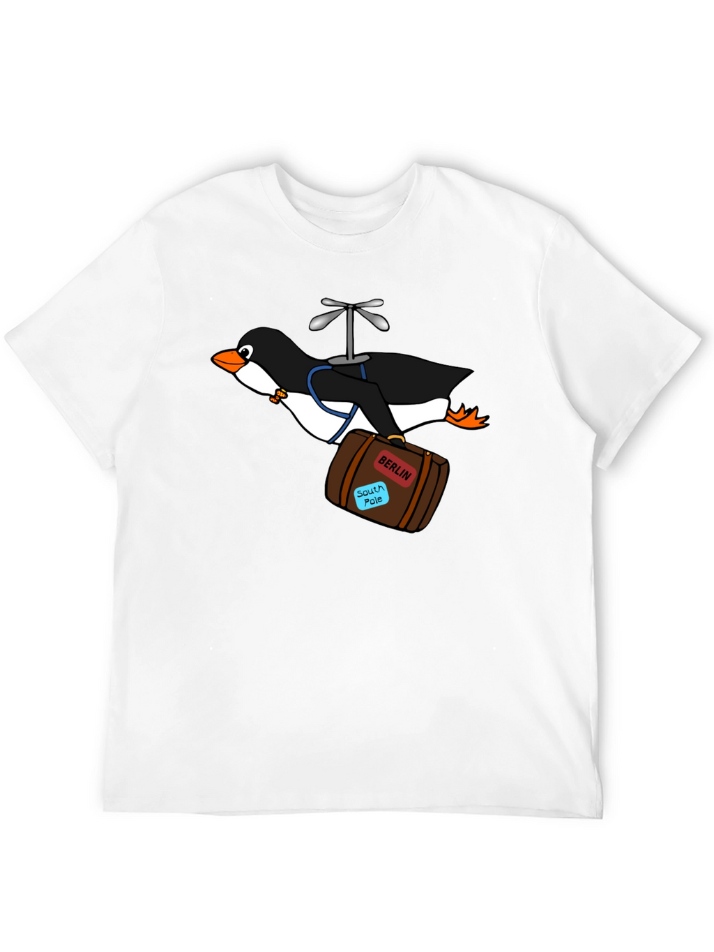 Whimsical Penguin Travel T-Shirt