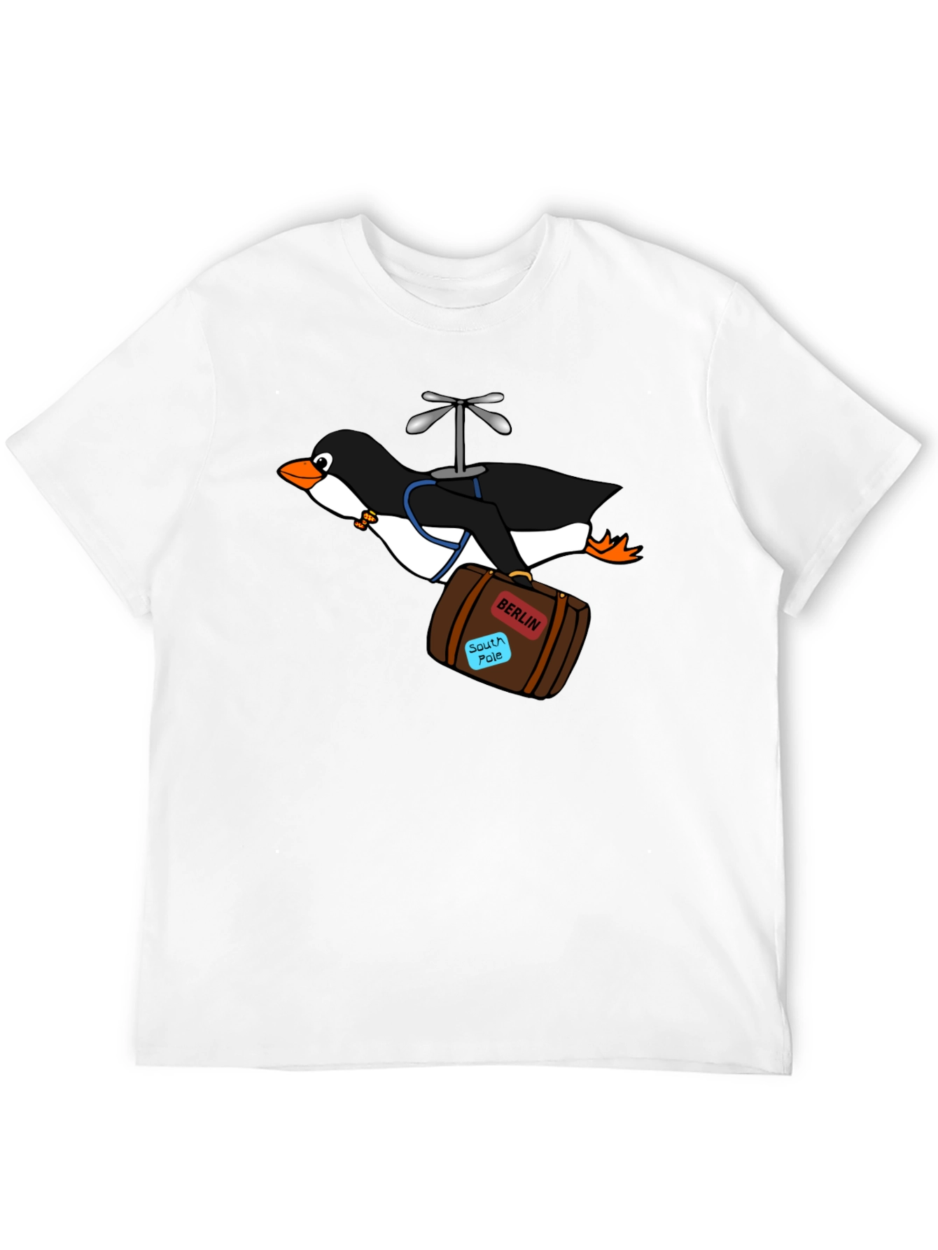 Whimsical Penguin Travel T-Shirt