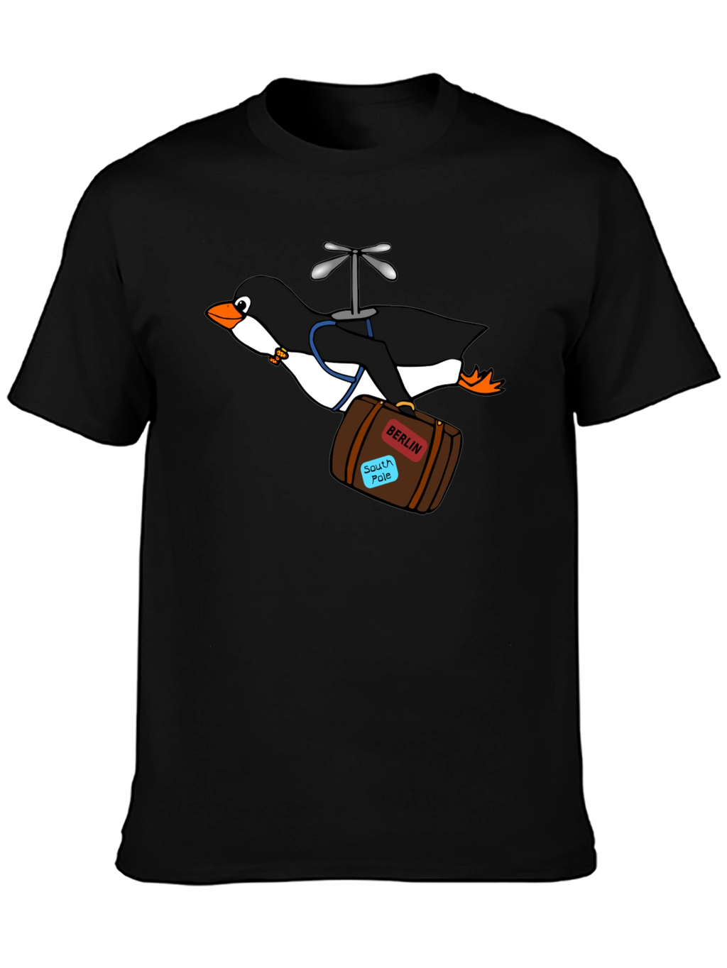 Whimsical Penguin Travel T-Shirt