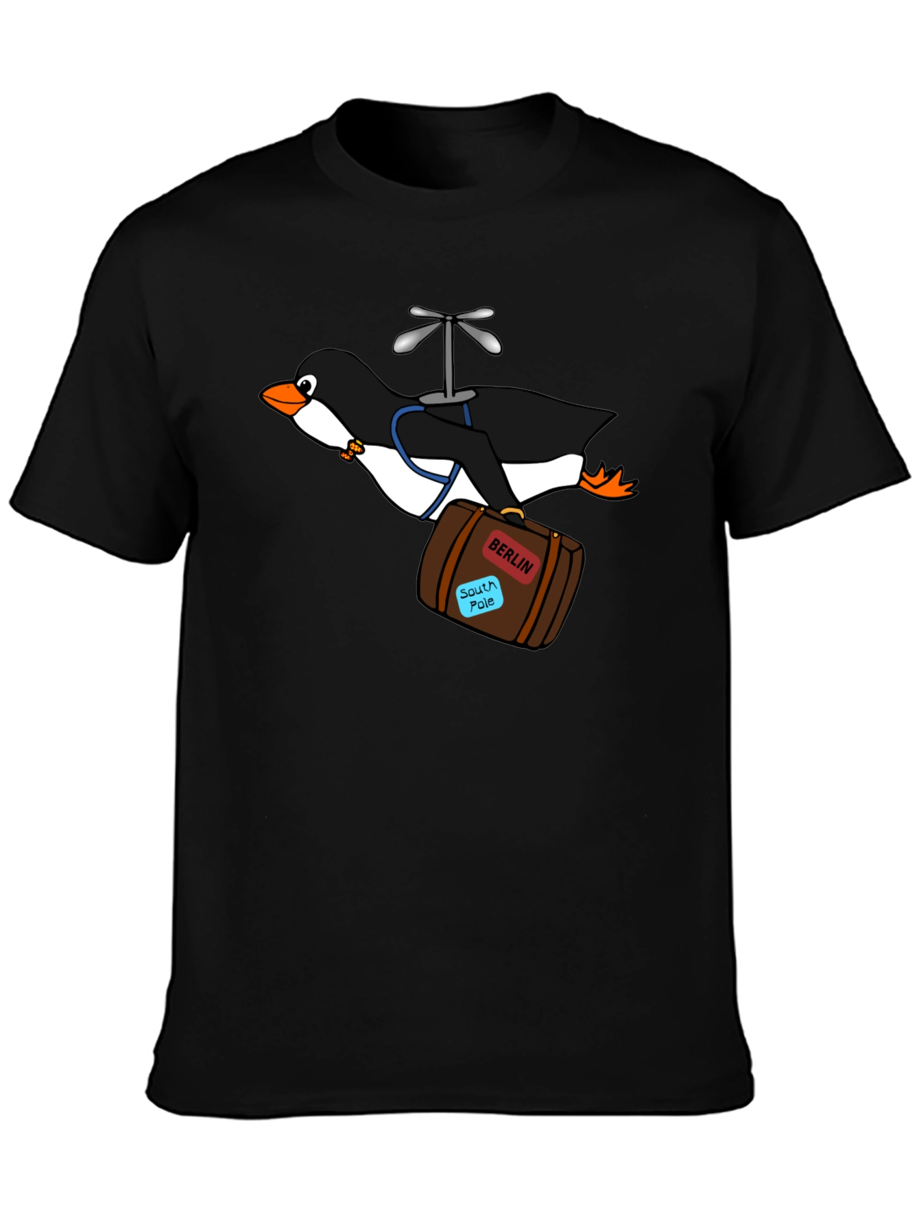 Whimsical Penguin Travel T-Shirt