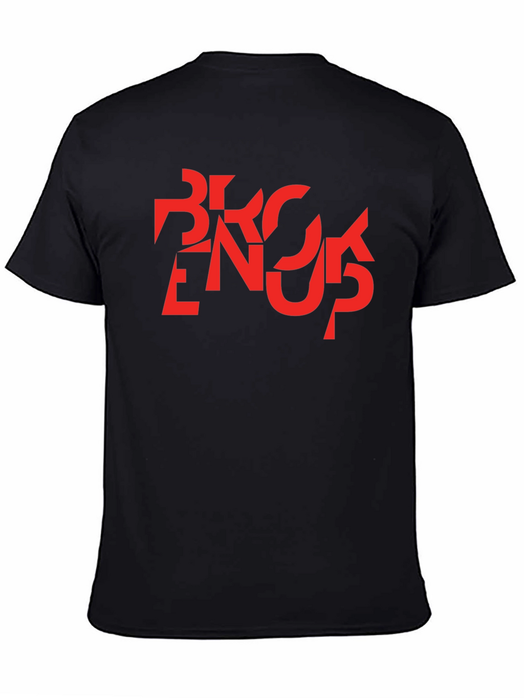 Abstract Graphic T-Shirt - Black with Red Design