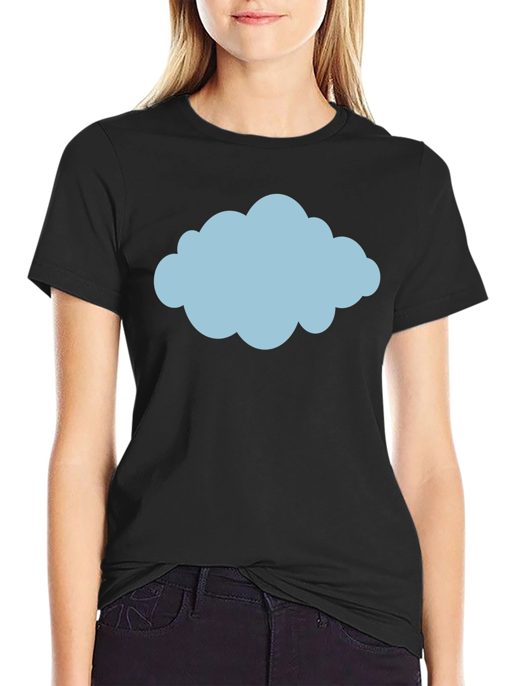 Cloud Graphic Tee - Weather Design Black T-Shirt