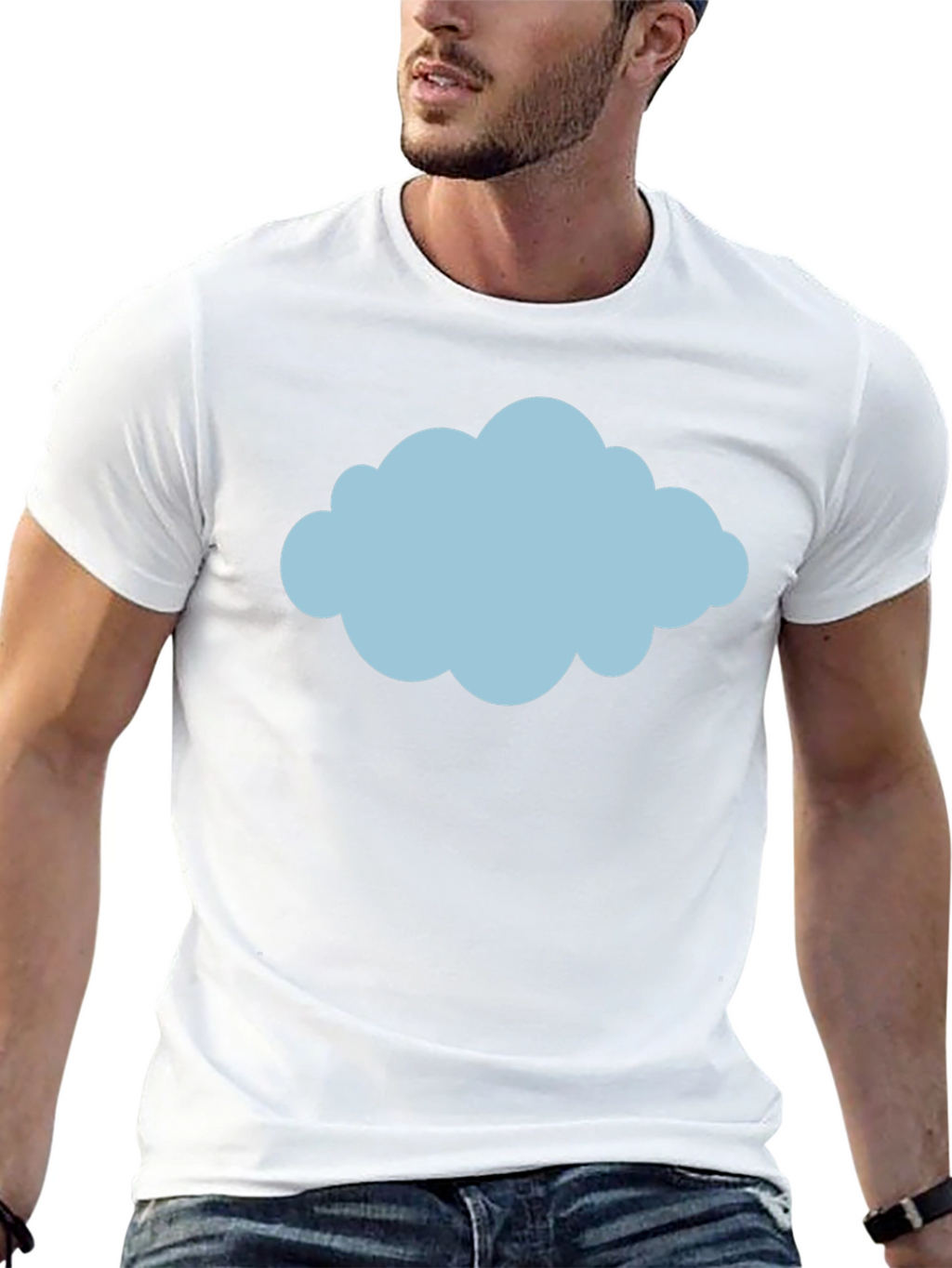 Cloud Graphic Tee - Weather Design Black T-Shirt
