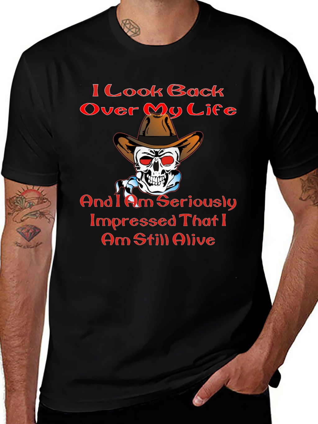 Humorous Still Alive Graphic T-Shirt