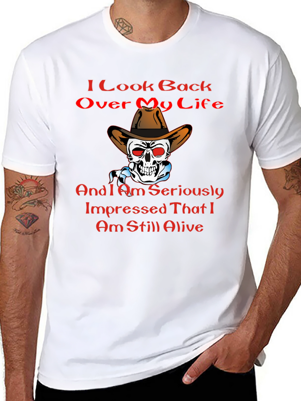 Humorous Still Alive Graphic T-Shirt