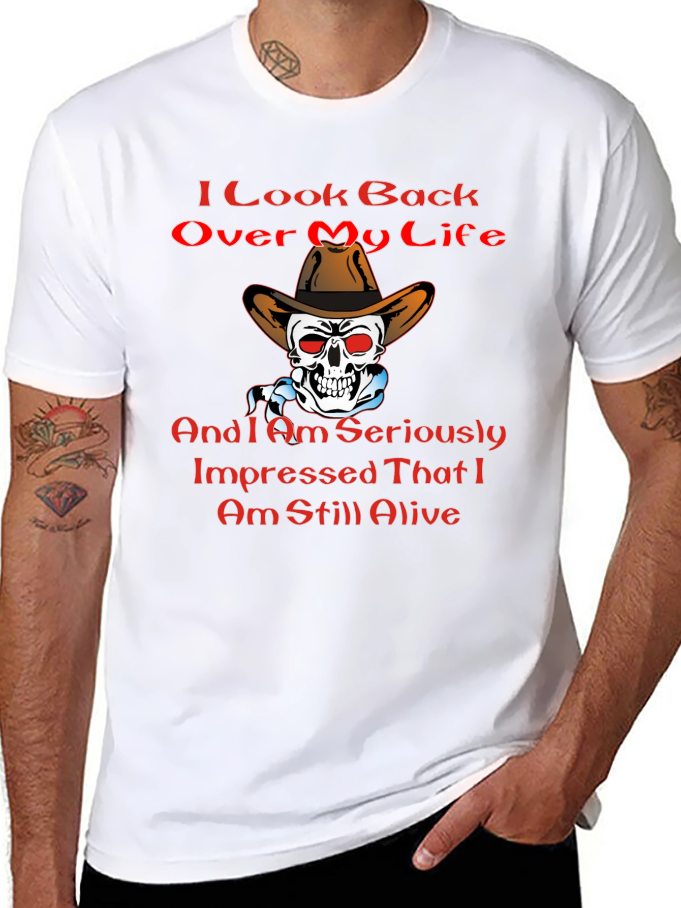 Humorous Still Alive Graphic T-Shirt