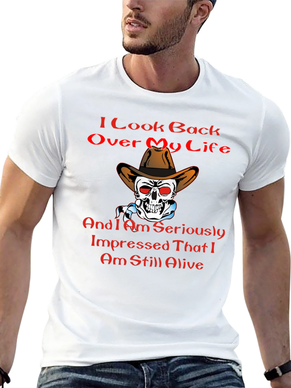 Humorous Still Alive Graphic T-Shirt