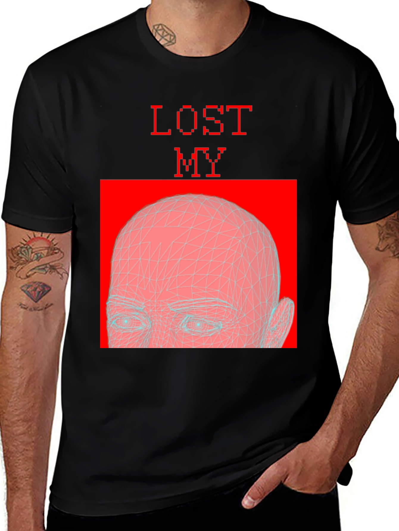 Lost My Mind Graphic Tee - Black