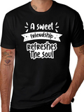 Sweet Friendship Refreshes Soul Black T-Shirt