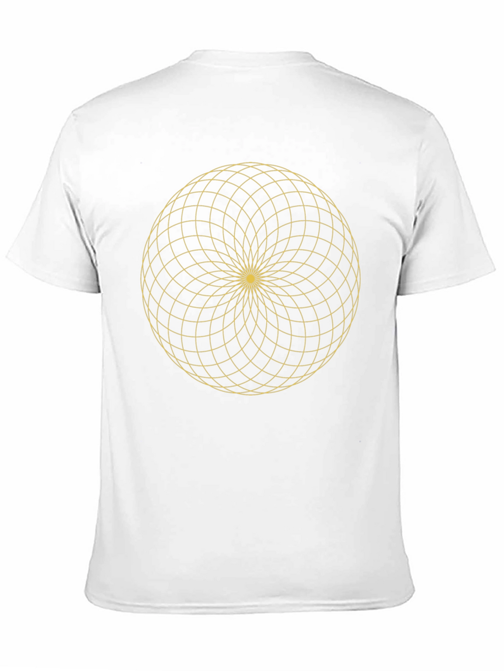 Geometric Gold Pattern Black T-Shirt