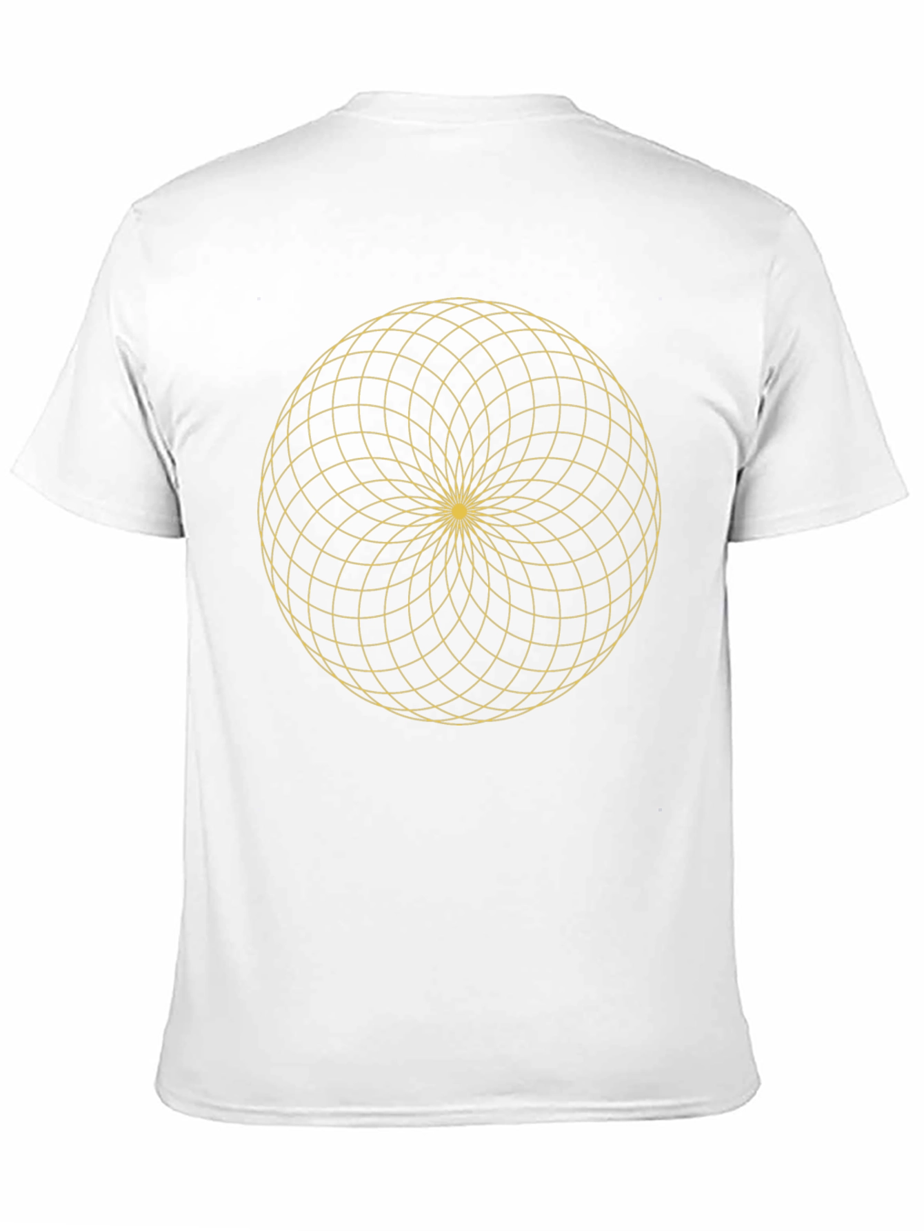 Geometric Gold Pattern Black T-Shirt