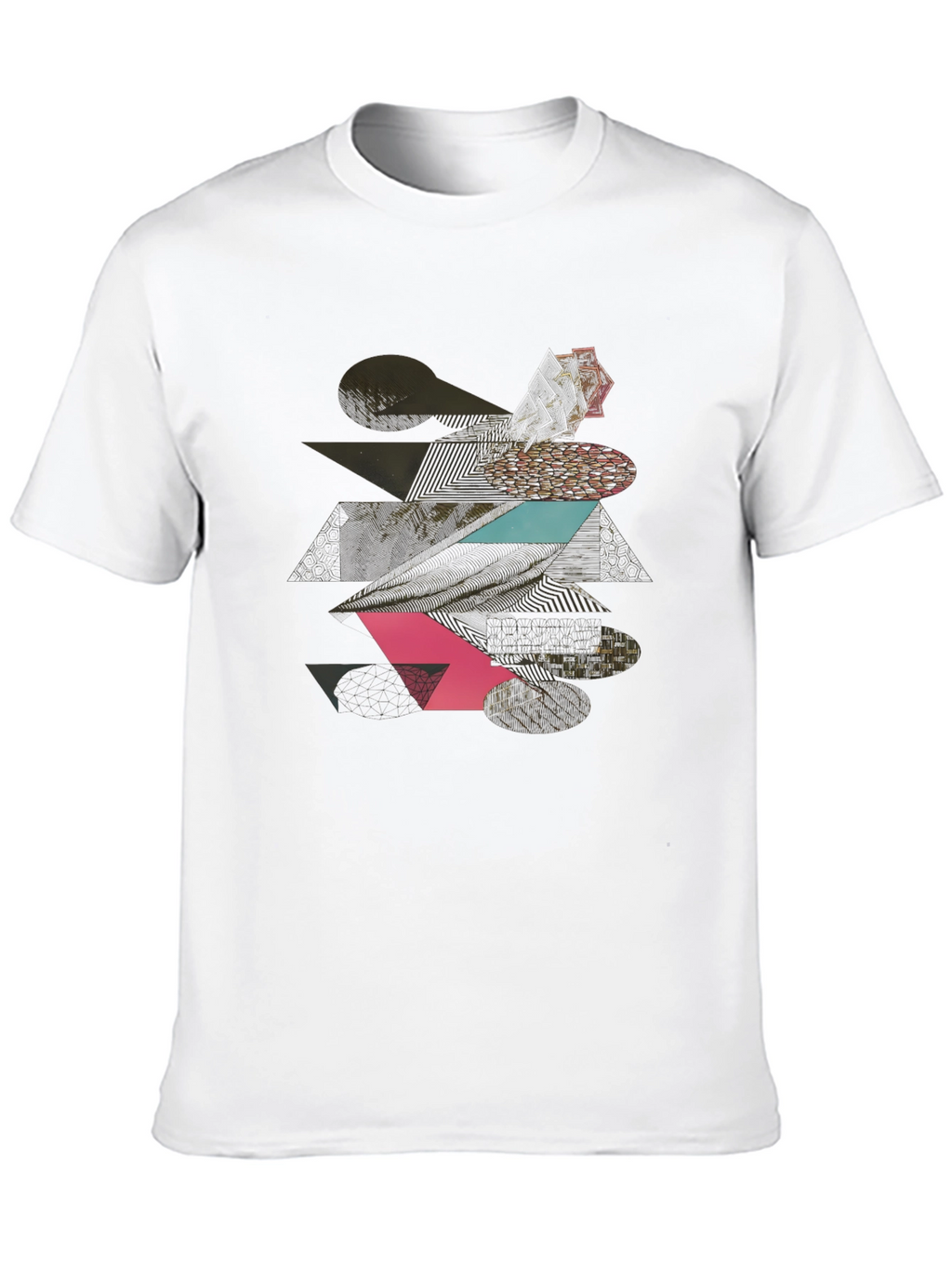 Geometric Graphic Print Tee - Modern Black T-Shirt