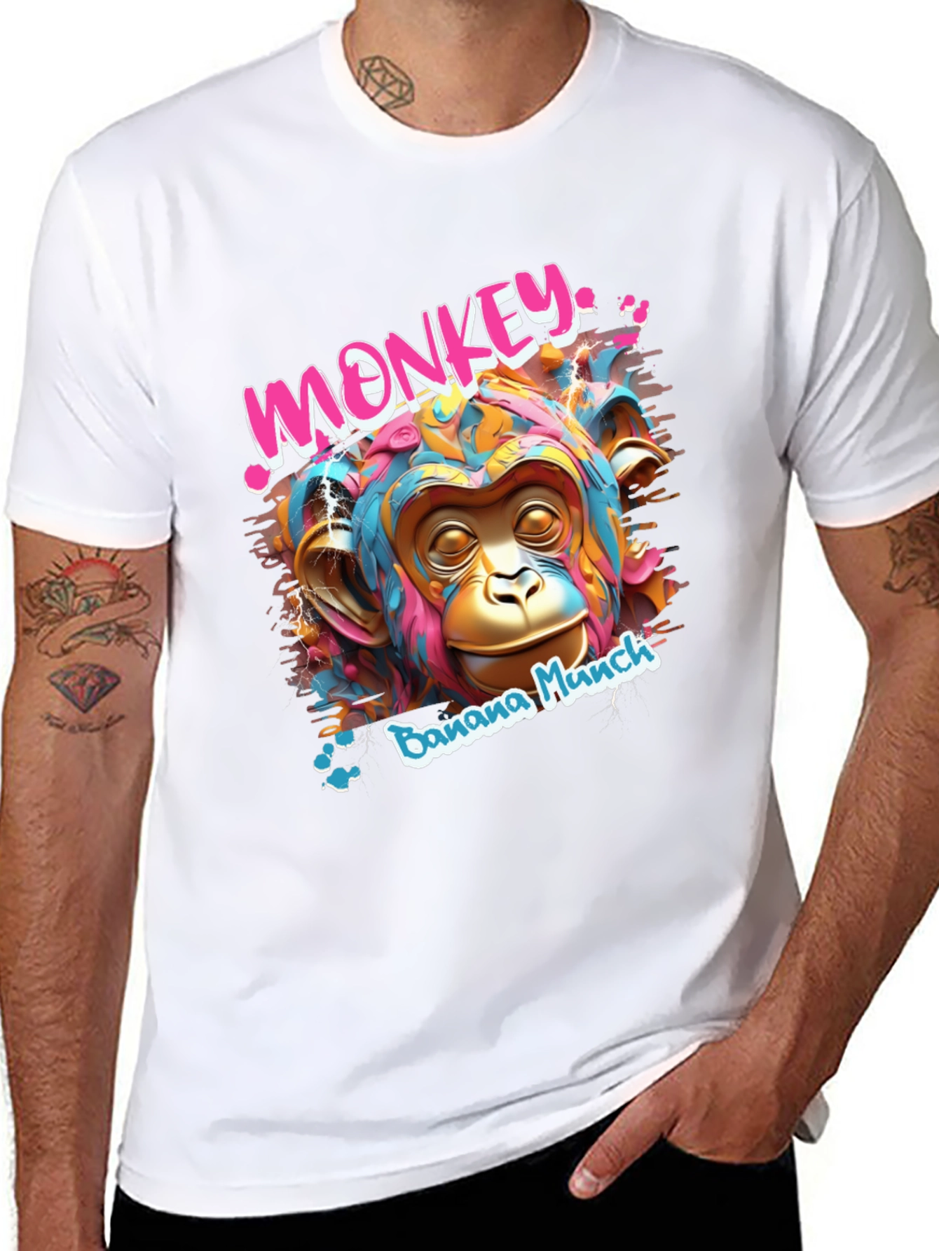 Monkey Banana Munch Graphic T-Shirt