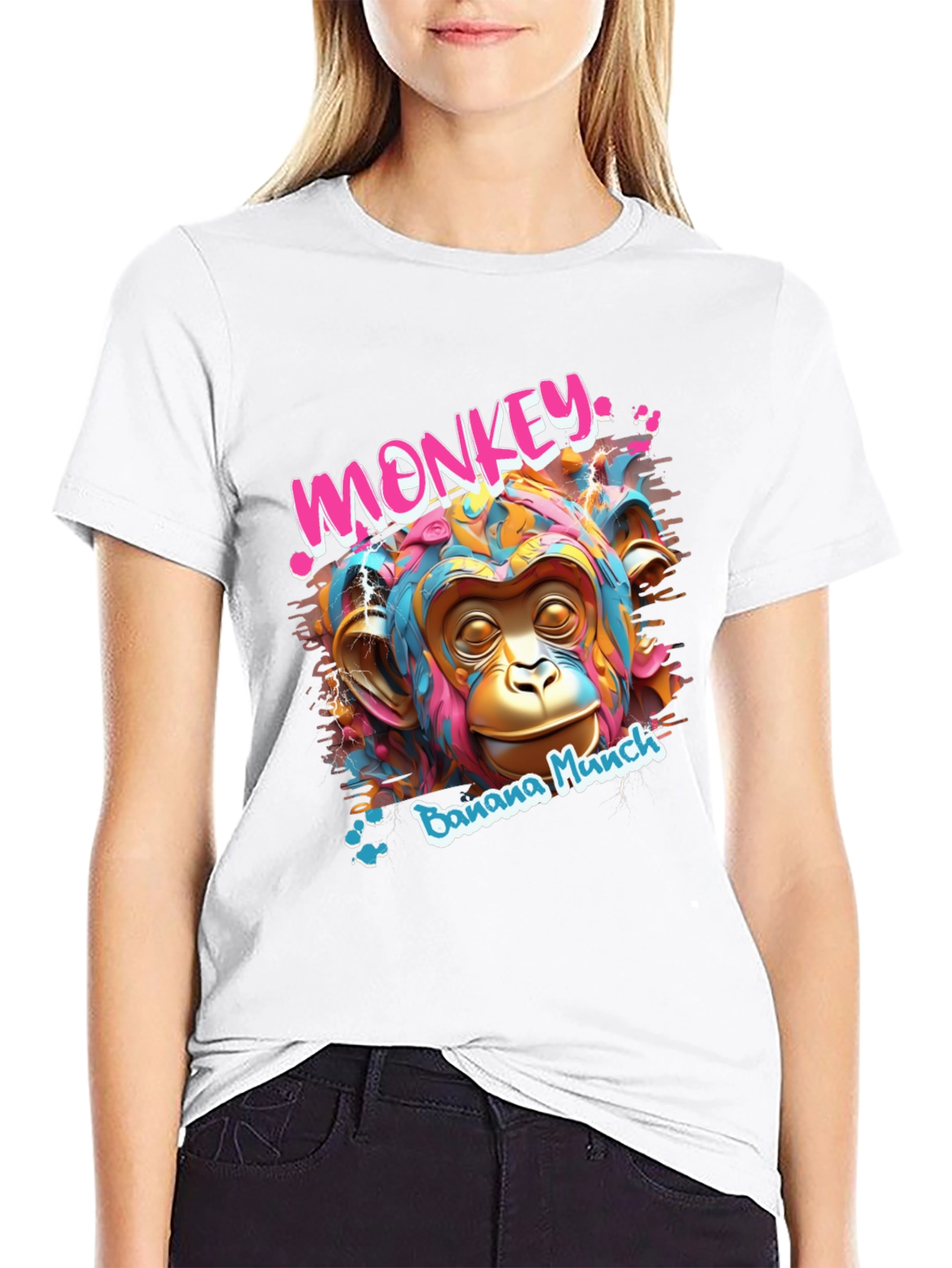 Monkey Banana Munch Graphic T-Shirt