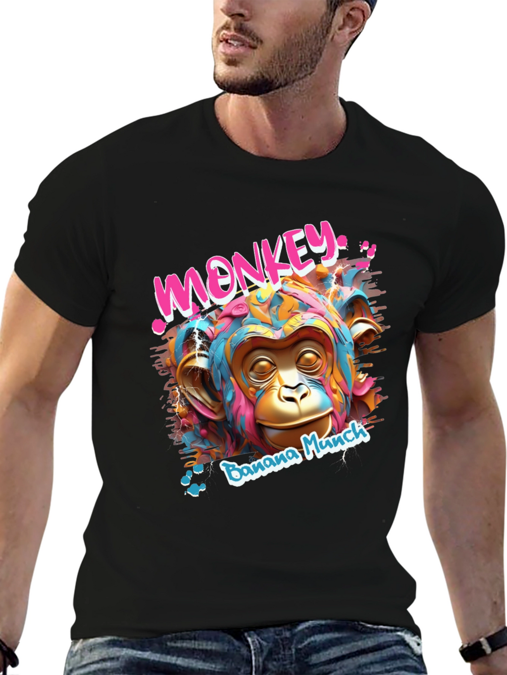 Monkey Banana Munch Graphic T-Shirt