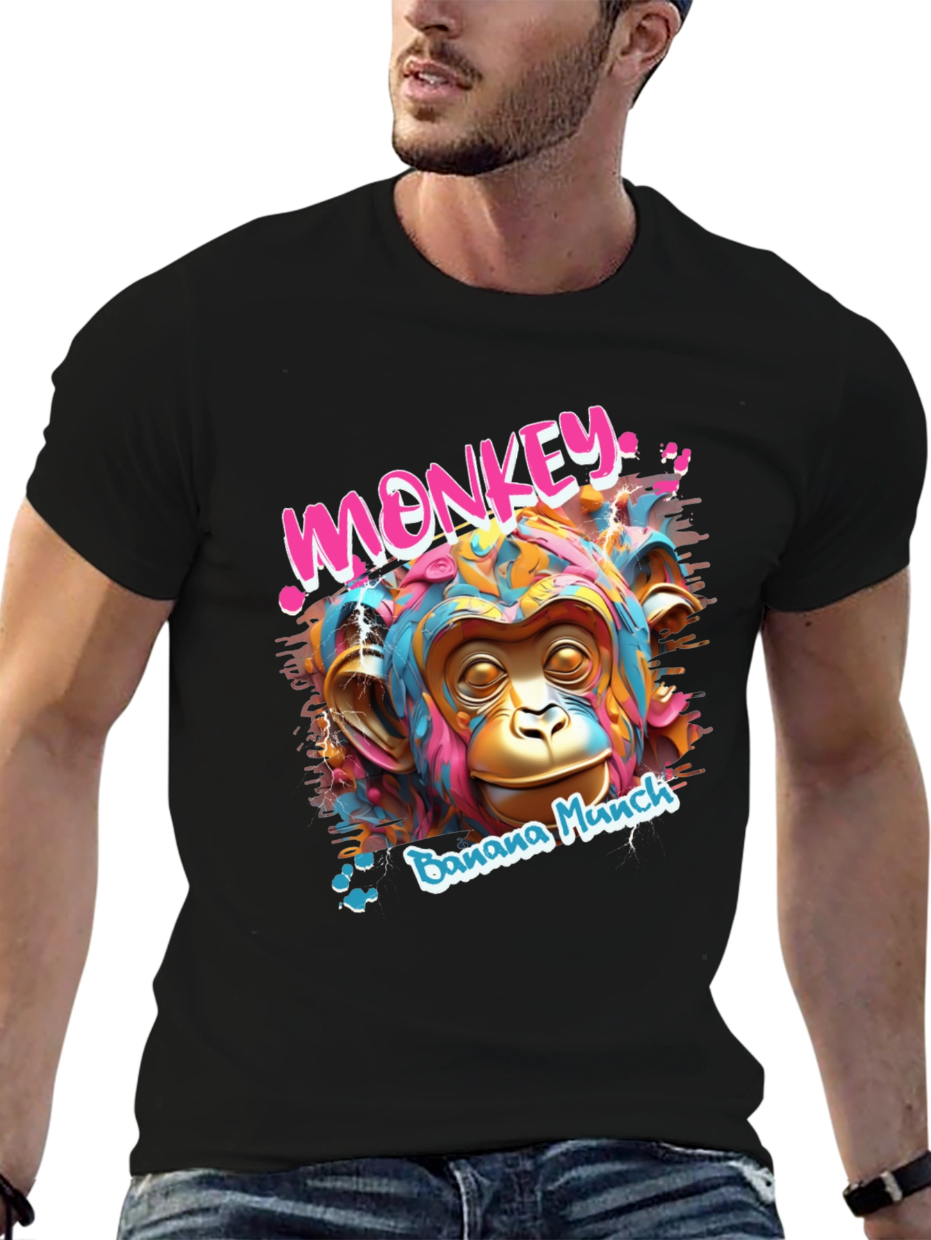 Monkey Banana Munch Graphic T-Shirt