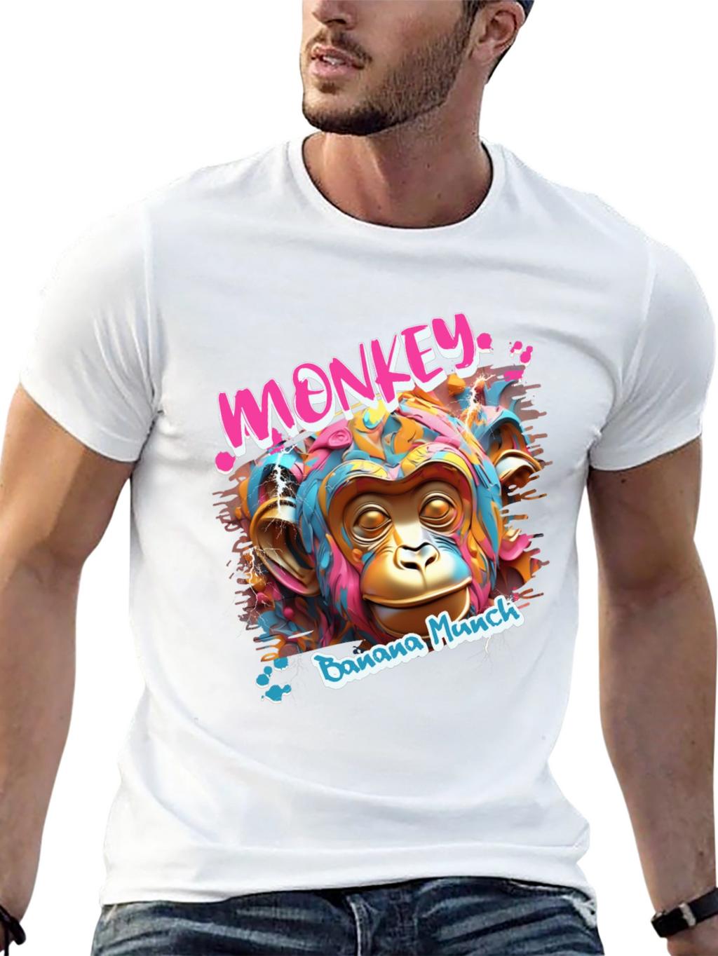 Monkey Banana Munch Graphic T-Shirt