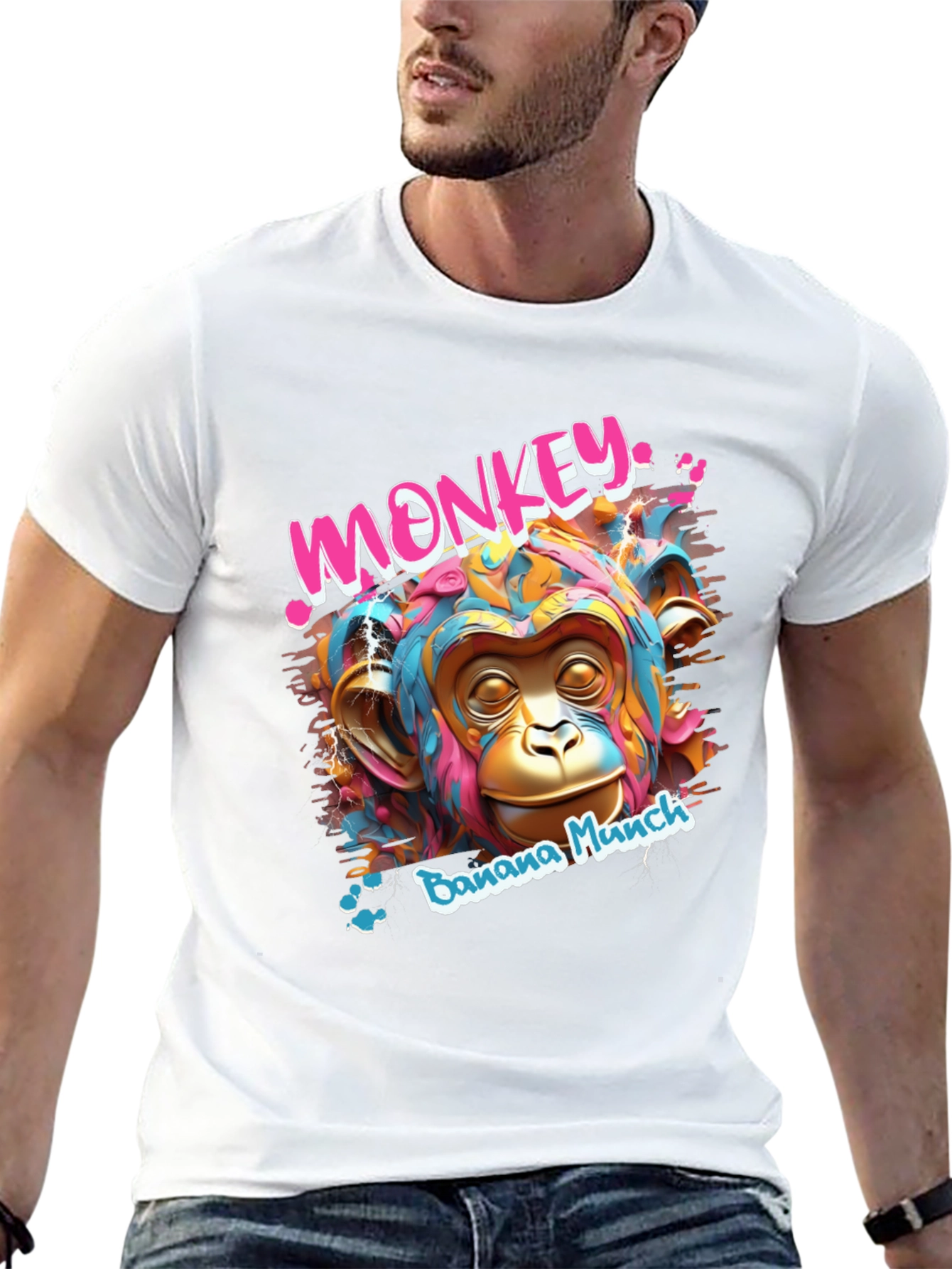 Monkey Banana Munch Graphic T-Shirt