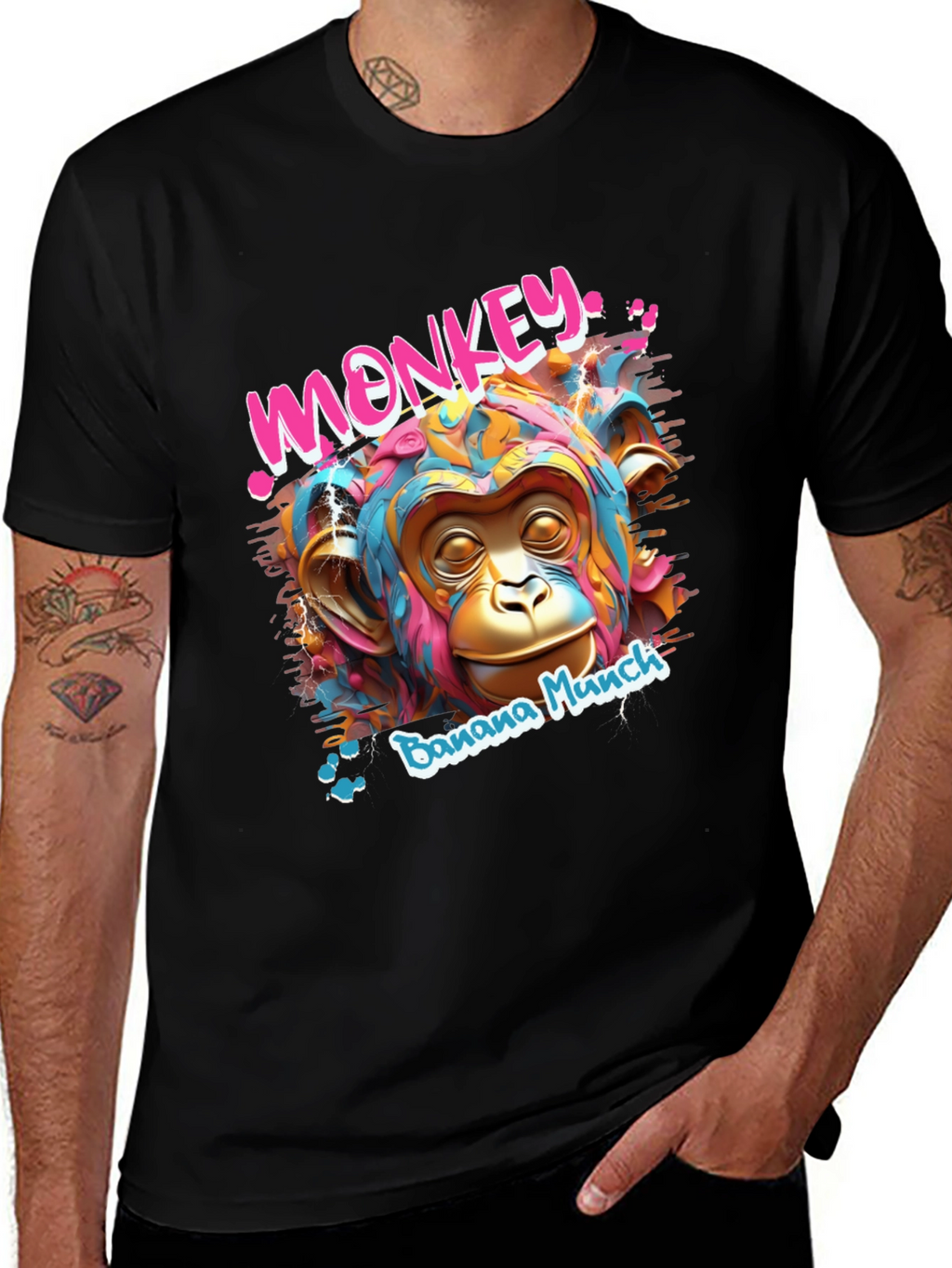 Monkey Banana Munch Graphic T-Shirt