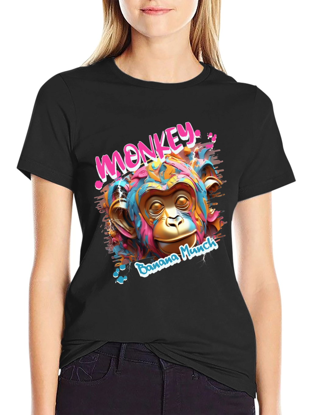 Monkey Banana Munch Graphic T-Shirt
