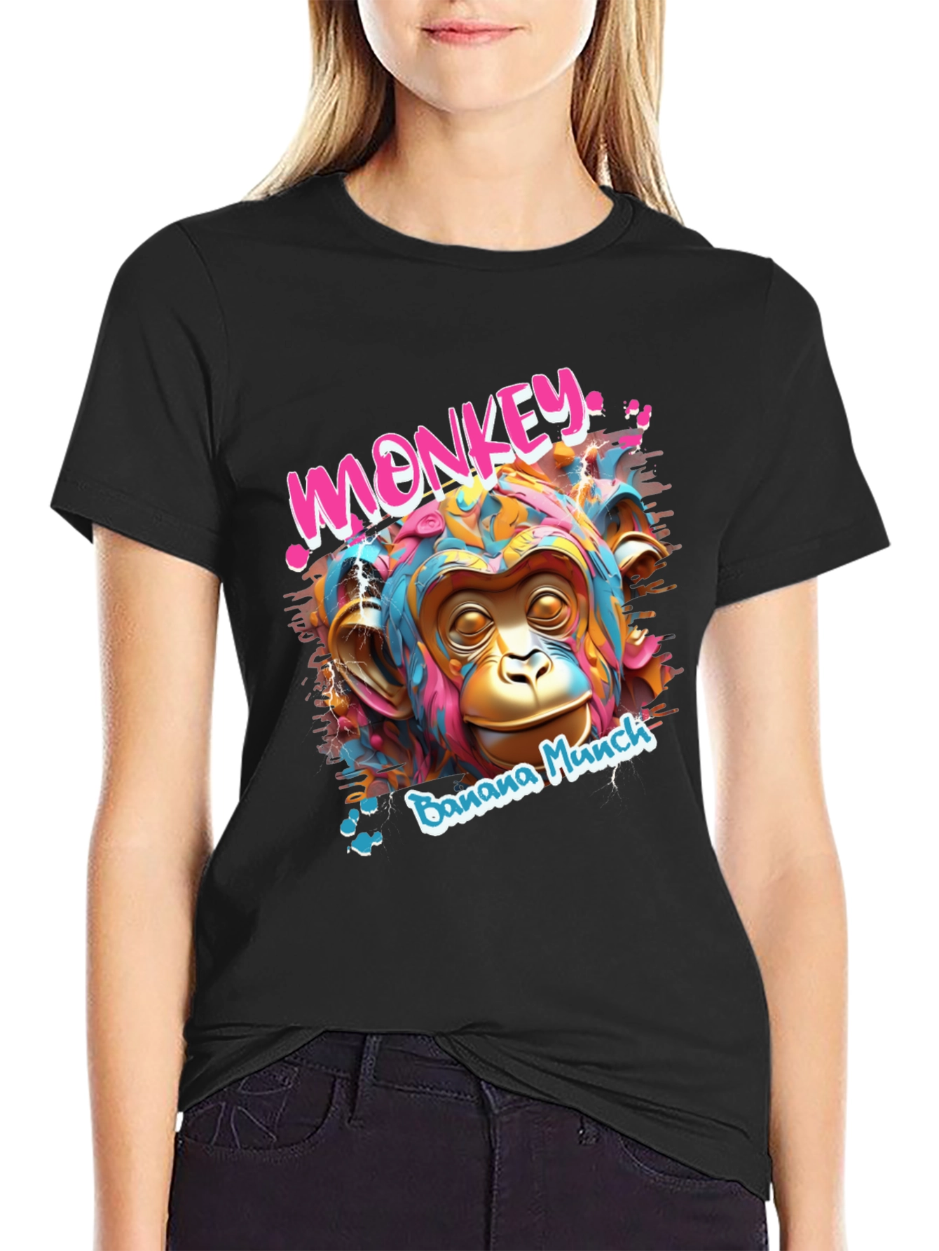 Monkey Banana Munch Graphic T-Shirt