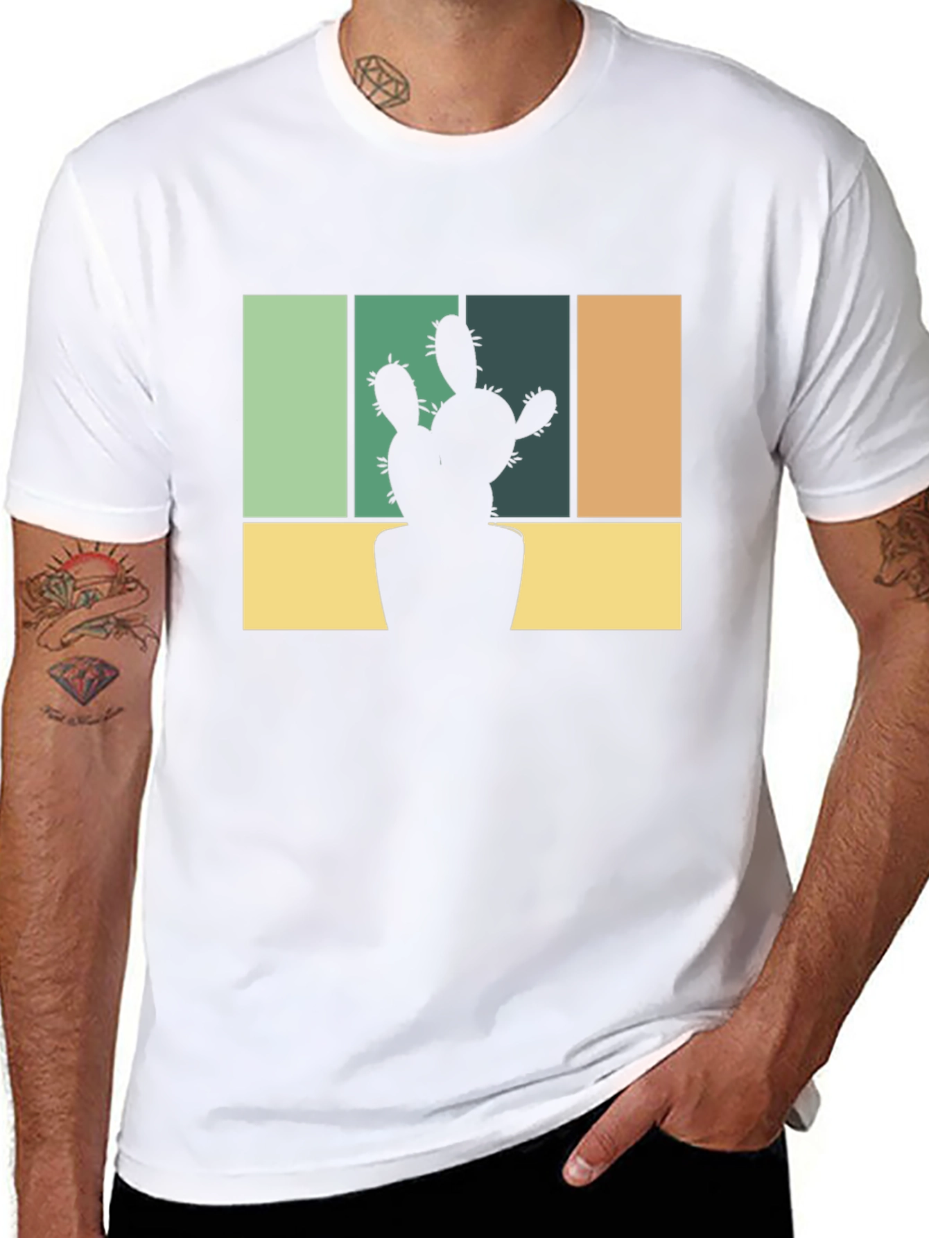 Retro Cactus Graphic T-Shirt