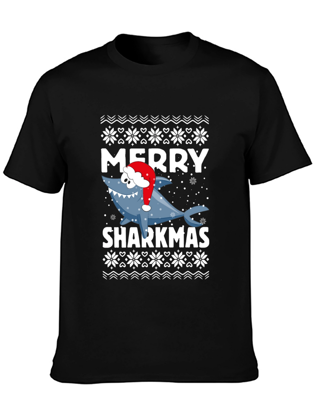 Merry Sharkmas T-Shirt - Festive Holiday Graphic Tee