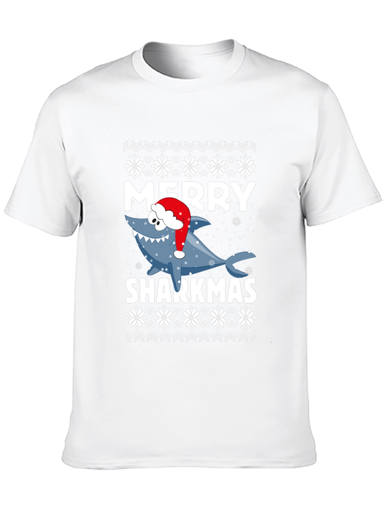 Merry Sharkmas T-Shirt - Festive Holiday Graphic Tee
