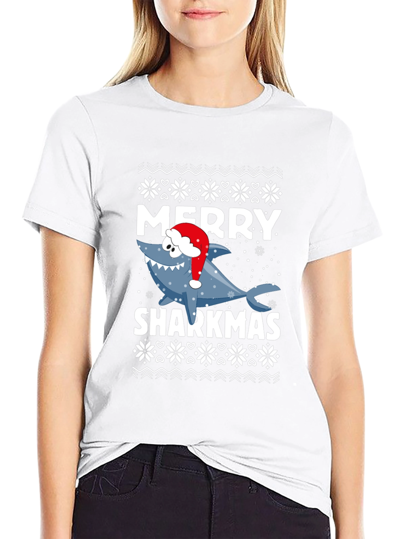 Merry Sharkmas T-Shirt - Festive Holiday Graphic Tee