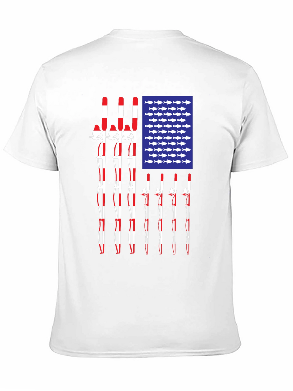 American Flag Fishing Rod T-Shirt